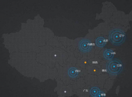 animation中国地图热点动画特效