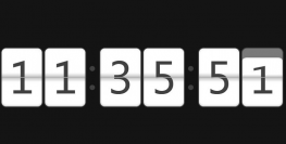 html5数字翻页时钟