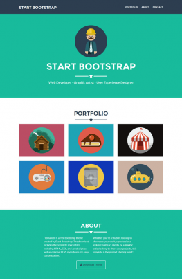 公司企业 大气扁平风格bootstrap模板