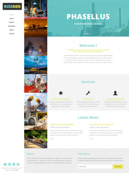 html5模板 左侧固定单栏html5模板 公司企业