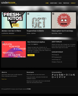 黑色 品牌拓展黑色html模板 公司企业