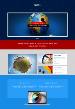 html5模板 地球拼图HTML5网站模板 公司企业