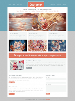 html5模板 卡通动漫风格HTML5模板 人物类模板