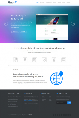 html5模板 梦幻蓝色HTML5网页模板 蓝色