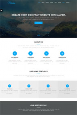 html5模板 蓝色宽屏木材公司html5模板 蓝色