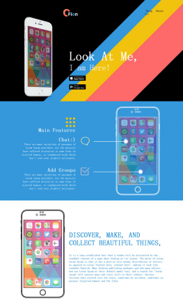 电子产品模板 炫彩iPhone6应用官网模板 公司企业