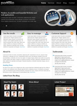 html5模板 科技公司黑色html5模板 黑色