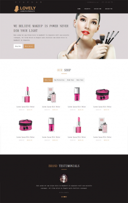 html5模板 HTML5化妆品电商网站模板 电子商务模板