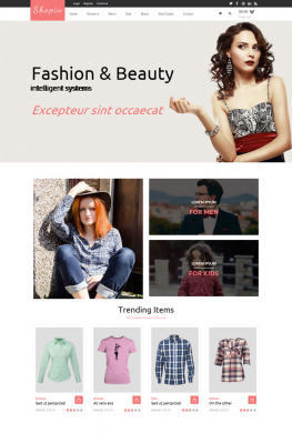 电子商务模板 个性潮流服装商城模板 时尚艺术类模板