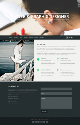 html5模板 HTML5单页模版Art 电子商务