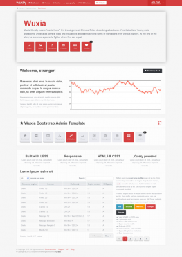 html5模板 股票网站HTML5红色模板 红色