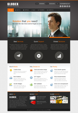 html5模板 黑色商业服务html5模板 黑色