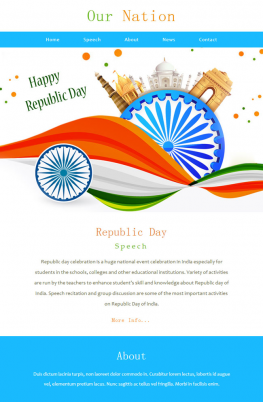 蓝色 蓝色窄屏单页专题模板 电子商务