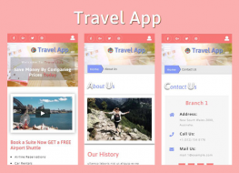 电子产品模板 手机端旅行APP网站模板 旅游类模板