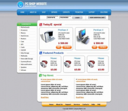 公司企业网站模板 企业电脑模板 电脑主机服务器类模板