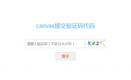 Canvas验证码输入提交代码