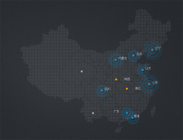 CSS3地图活跃热点布局动画特效