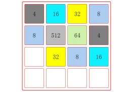 jquery制作2048小游戏