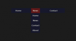 纯CSS3网站下拉导航菜单代码