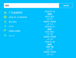 jQuery天气预报API查询代码