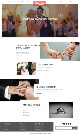 html5模板 婚礼策划企业html5模板 公司企业网站模板