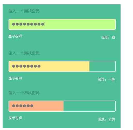 密码强度验证插件