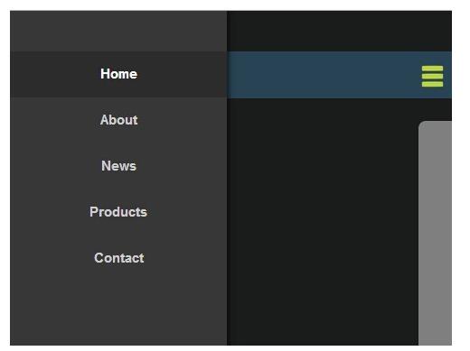 html5响应式手机网站左侧弹出导航菜单