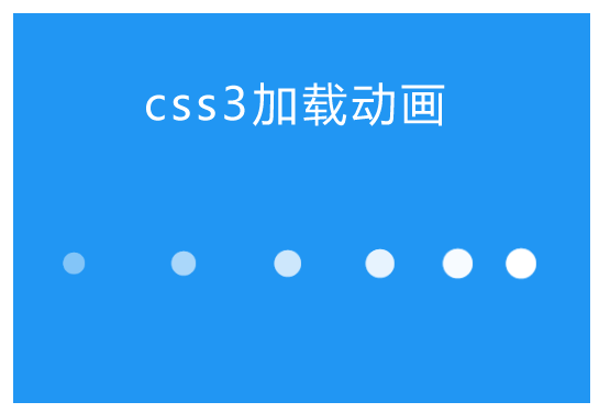css3白色圆点加载动画