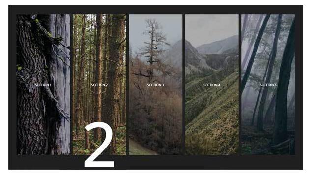 css3全屏手风琴图片滑动