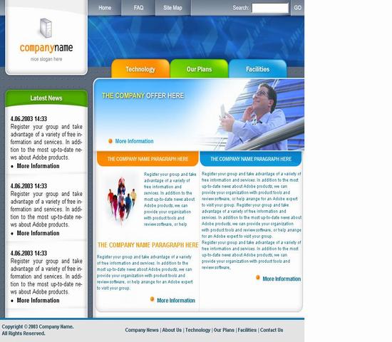 公司企业网站模板 TemplateMonster 公司模板 公司企业