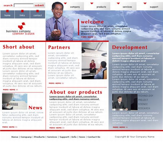 公司企业网站模板 Mastertemplates 公司模板 公司企业