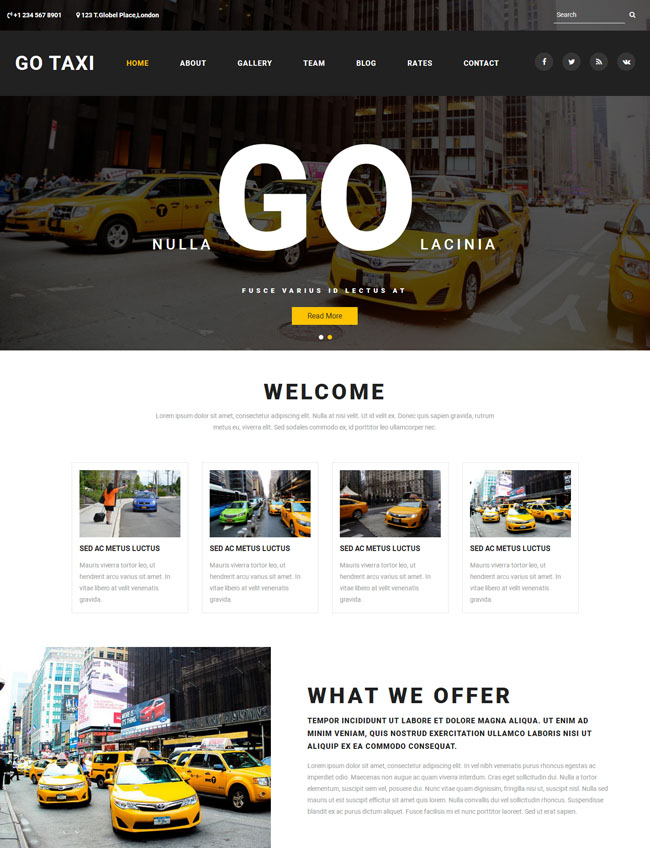 公司企业网站模板 TAXI出租车公司网页模板 公司企业