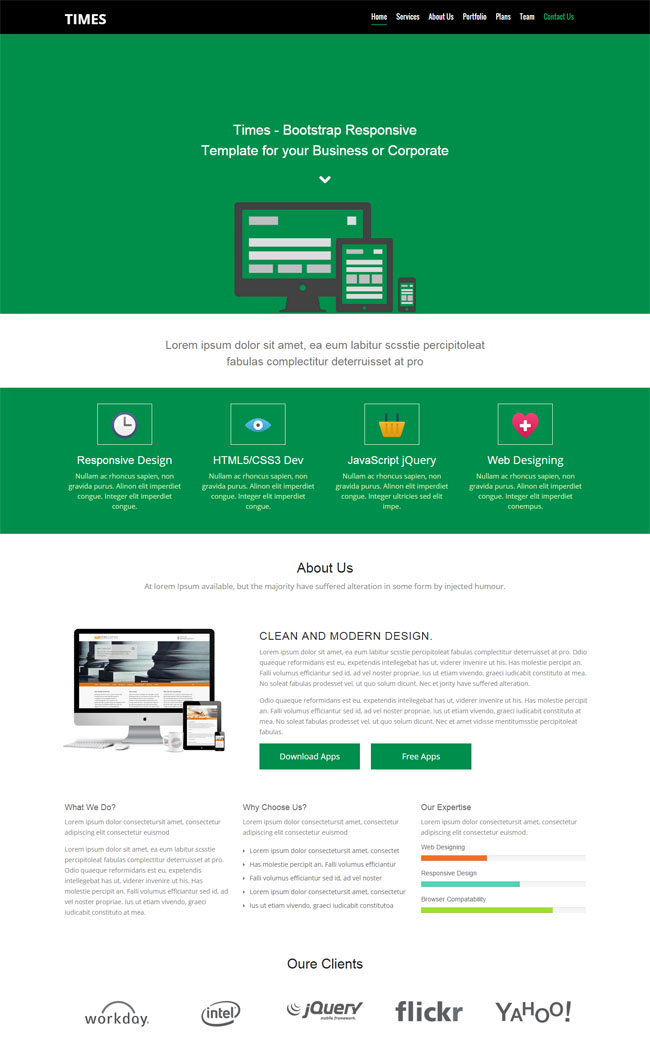 html5模板 绿色大气动态HTML5网站模板 绿色