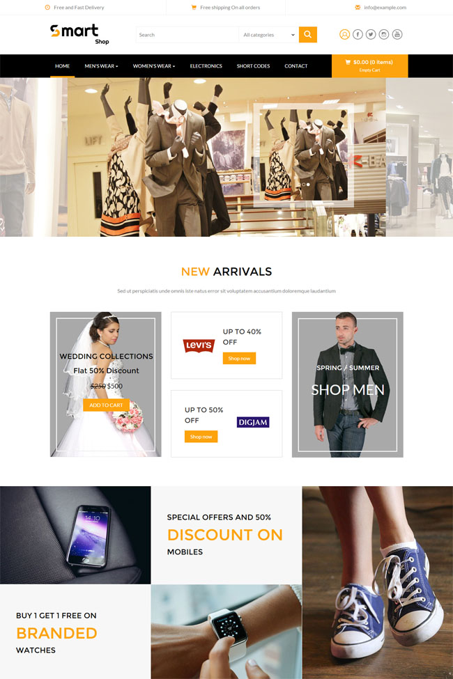 html5模板 服装电商网上商城HTML5模板 电子商务模板