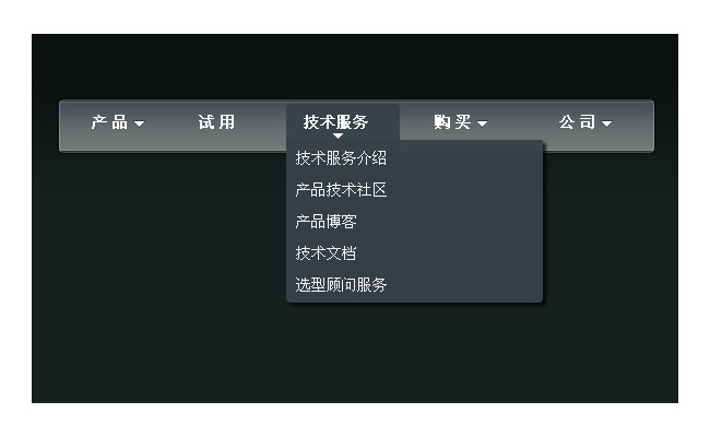 jquery+css3半透明三级导航