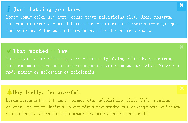 jQuery+CSS3扁平消息通知