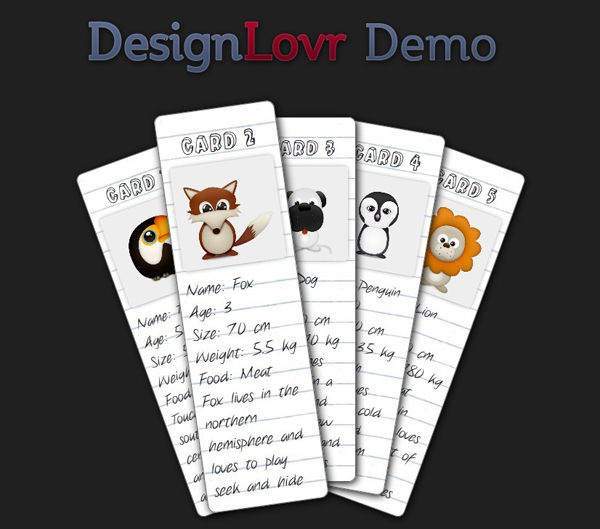 CSS3制作动态索引卡特效