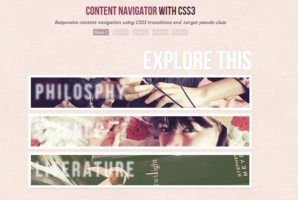 CSS3图片导航效果