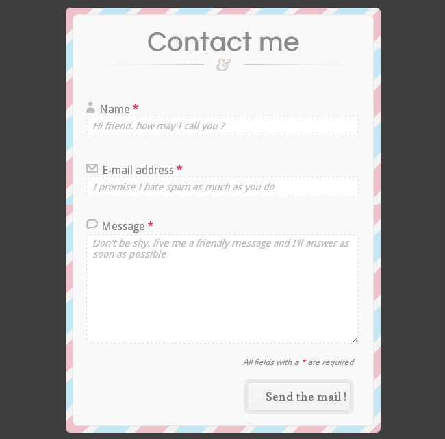 css3+html5彩色表单
