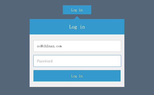 CSS3弹出Metro登录表单