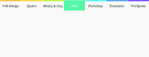 多色css3导航菜单jquery特效