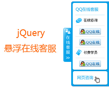 jquery右侧悬浮在线客服代码