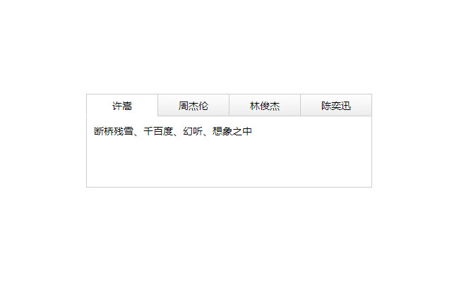 JS网站常用简洁TAB选项卡