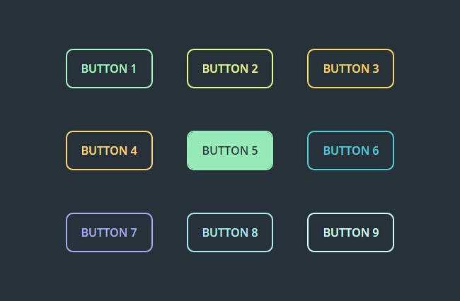 纯CSS3鼠标滑过彩色动画按钮