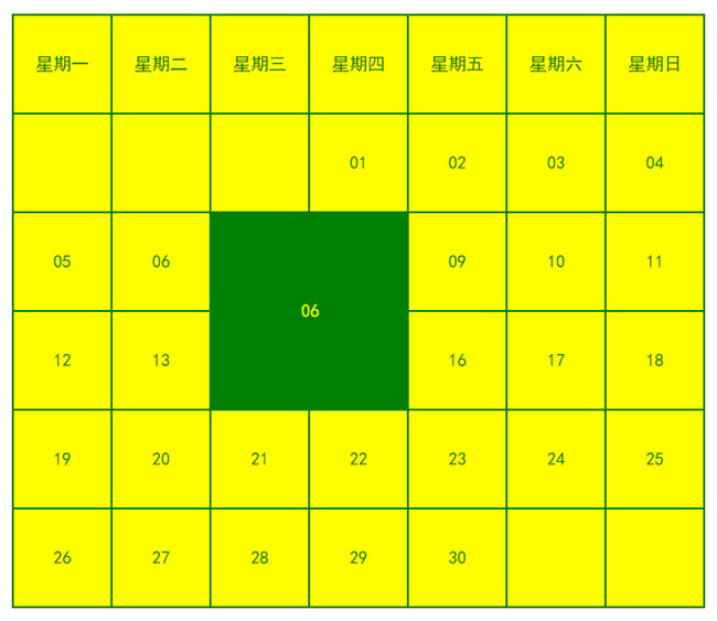 jQuery鼠标滑过日历弹出备注信息代码