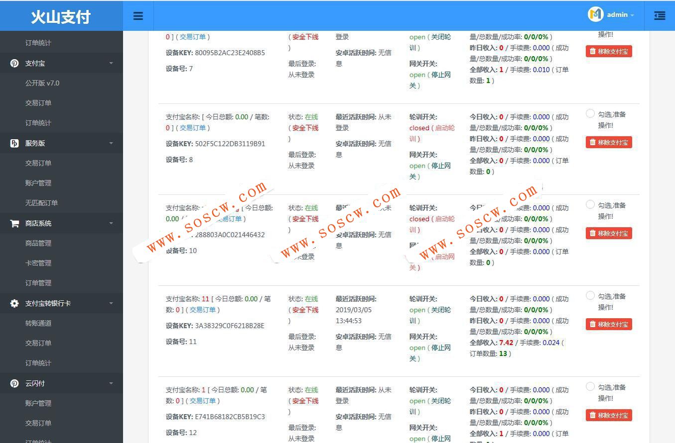 火山支付即时到账源码|免签支付支持支付宝微信拉卡拉等等 带简单安装教程