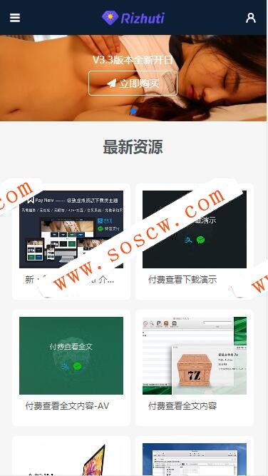 日主题3.2 rizhuti最新版解决支付跳转问题 付费下载Wordpress主题自适应