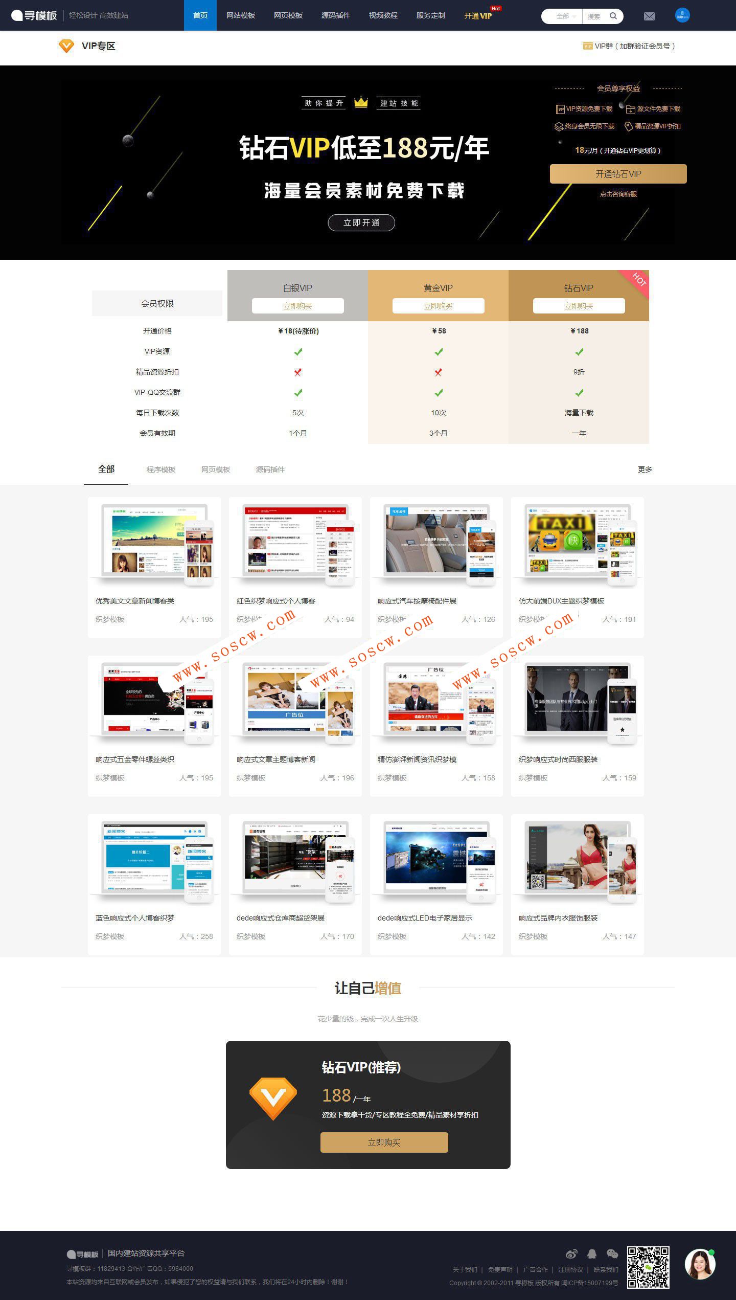 图片/素材/视频收费下载站源码织梦深度二次开发版|带手机端+会员中心系统含教程
