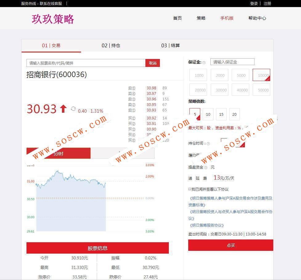 明日策略配资网站源码完美运营版+自适应手机端+封装APP【价值数千元】