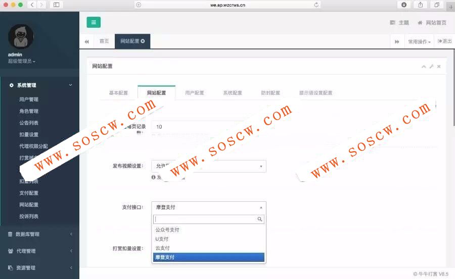 二次修改双排列表带试看打赏视频打赏平台带盒子加入牛B个人免签支付域名防封随机跳